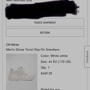 Off-White Men's White Slip-On Sneakers